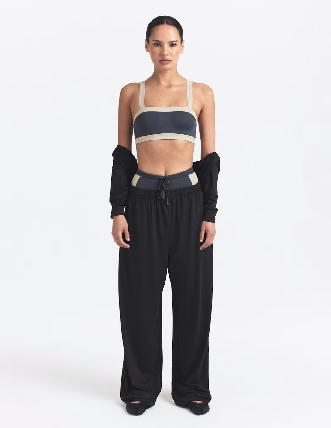 Straight Neck Bra — Graphite