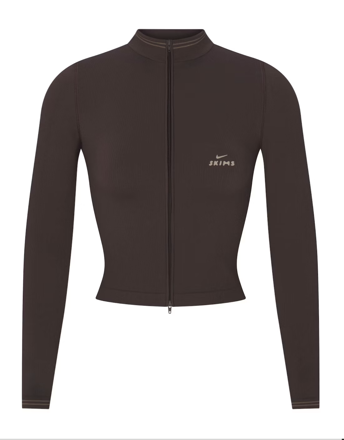 Zip Up Crop Jacket — Cacao